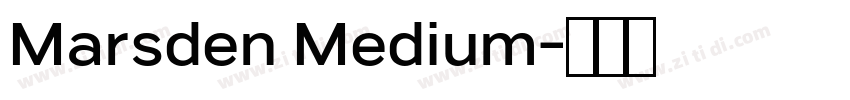 Marsden Medium字体转换